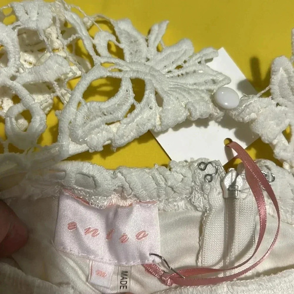 Entro white lace dress M - Picture 7 of 9